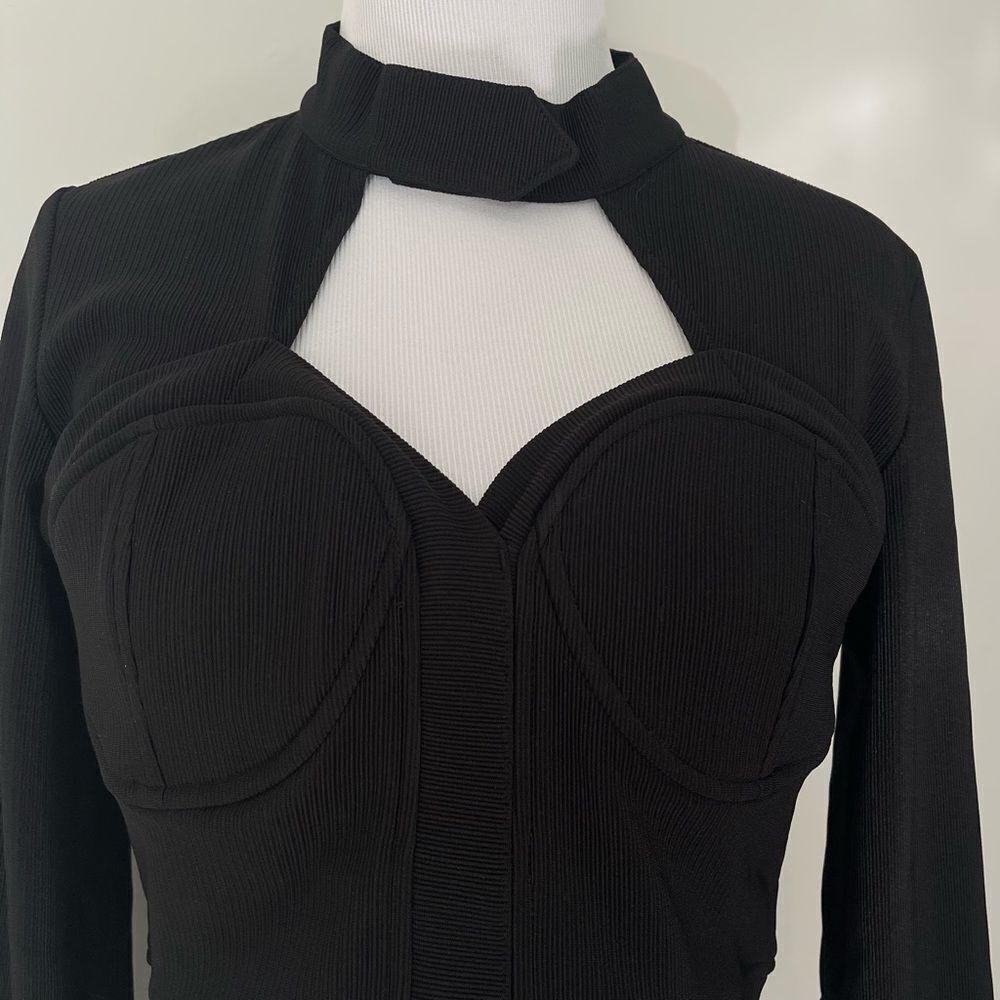 Peacebird Black long sleeve Bustier - Picture 3 of 5